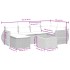Set de comedor de jardín 7 pzas y cojines ratán sintético