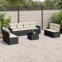 Set de sofás de jardín 8 piezas y cojines ratán sintético