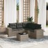 Set de muebles de jardín 6 pzas y cojines ratán sintético