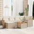 Set sofás de jardín 7 piezas y cojines ratán sintético