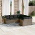 Set de sofás de jardín 8 pzas y cojines ratán sintético