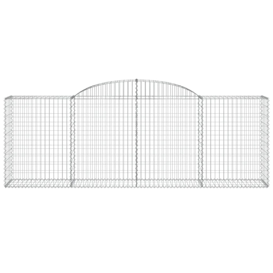 Cestas de gaviones 4 uds forma de arco hierro 300x50x100/120