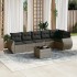 Set de sofás de jardín 7 piezas con cojines ratán PE