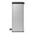 Curver Papelera de pedal doble Deco plateado