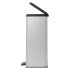 Curver Papelera de pedal doble Deco plateado