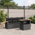 Set de muebles de jardín 5 pzas y cojines ratán sintético