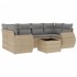 Set sofás de jardín 7 piezas y cojines ratán sintético