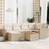 Set sofás de jardín 7 piezas y cojines ratán sintético