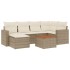 Set sofás de jardín 7 piezas y cojines ratán sintético