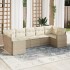 Set sofás de jardín 7 piezas y cojines ratán sintético