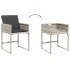 Set comedor de jardín 9 pzas cojines ratán sintético gris