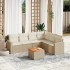 Set sofás de jardín 7 piezas y cojines ratán sintético