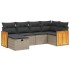 Set de muebles de jardín 6 pzas y cojines ratán sintético