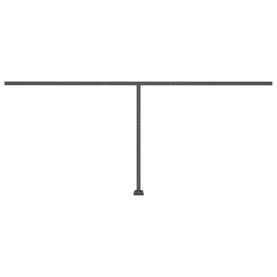 Toldo de pie retráctil manual azul y blanco 500x350