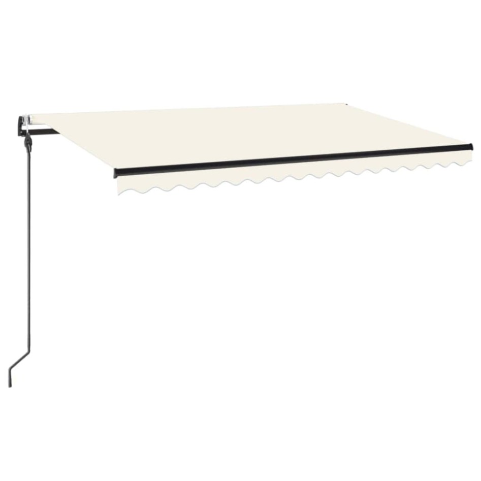 Toldo automático con LED y sensor de viento crema 450x300