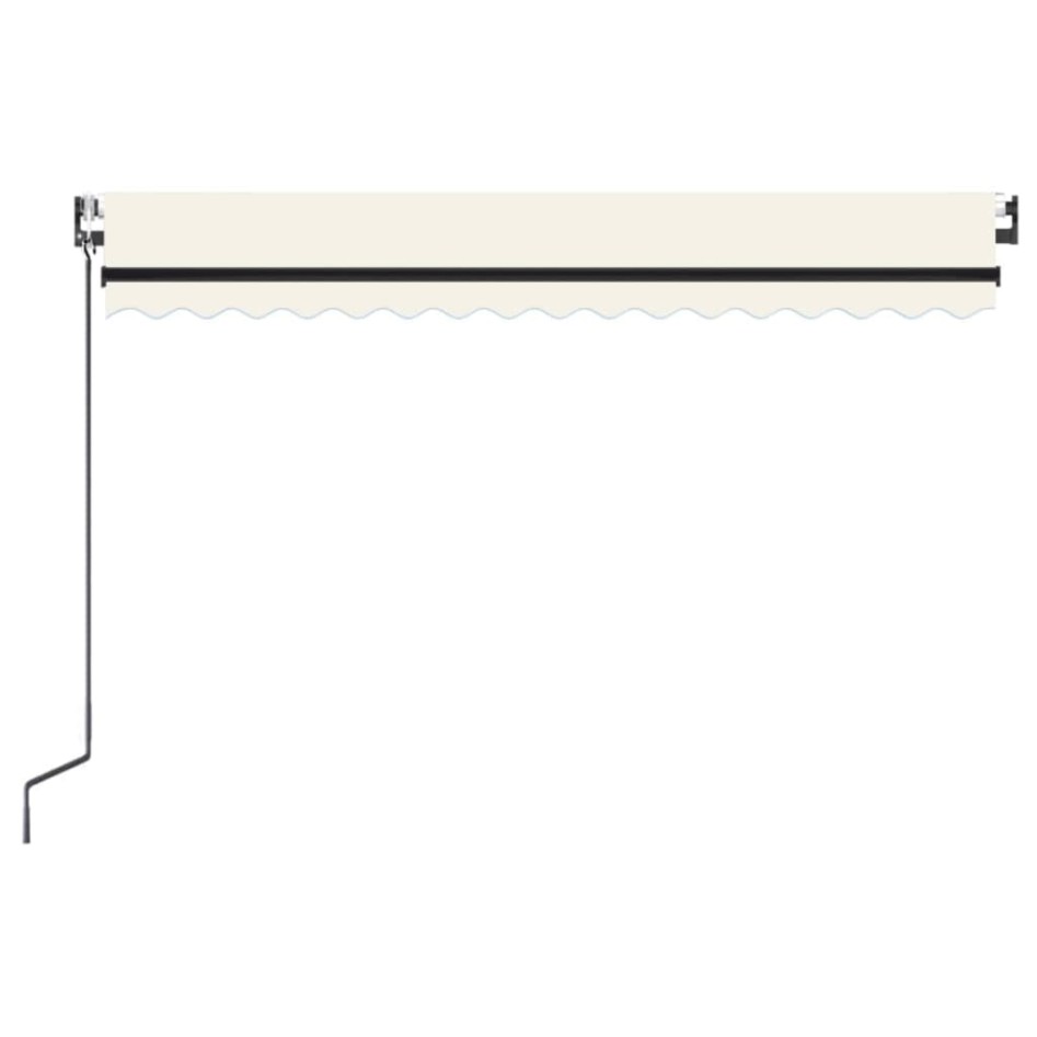 Toldo automático con LED y sensor de viento crema 450x300