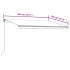 Toldo retráctil automático amarillo y blanco 400x350