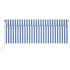Toldo manual retráctil con persiana y LED azul y blanco 4x3