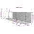 Perrera de exterior con toldo acero galvanizado plata