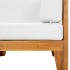 Sofá de esquina seccional y cojines blanco crema madera