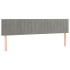 Cama box spring colchón y LED terciopelo gris claro 120x190