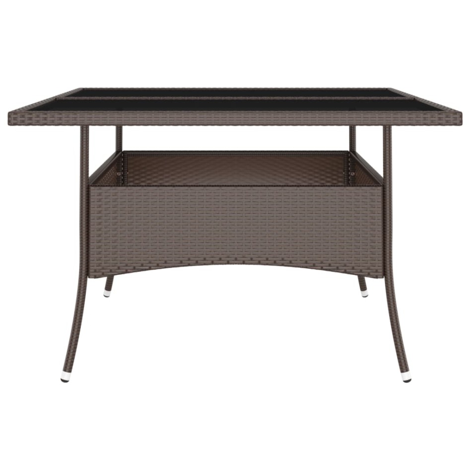 Juego de comedor de jardín 9 piezas ratán sintético