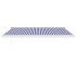 Toldo retráctil aluminio y tela azul y blanco 4x3
