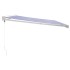 Toldo retráctil aluminio y tela azul y blanco 4x3