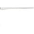 Toldo retráctil aluminio y tela azul y blanco 4x3