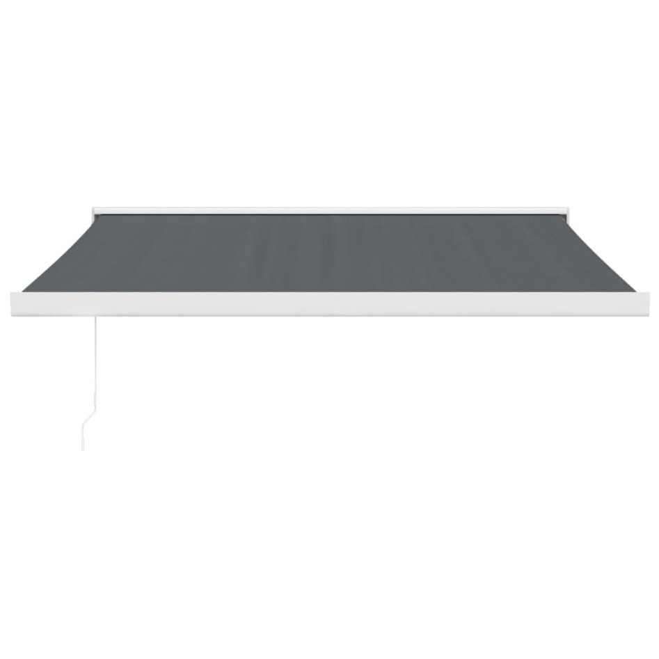 Toldo retráctil aluminio y tela gris antracita 3,5x2,5