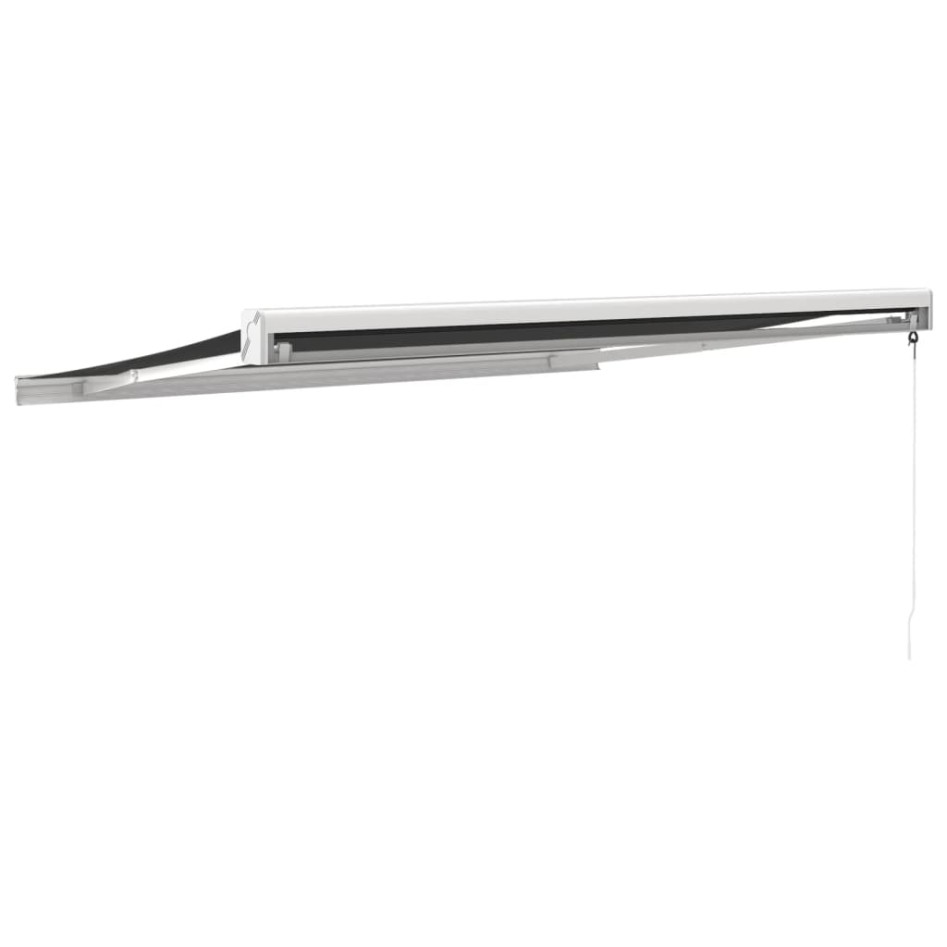 Toldo retráctil aluminio y tela gris antracita 3,5x2,5