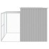 Caseta perros corral acero galvanizado gris claro