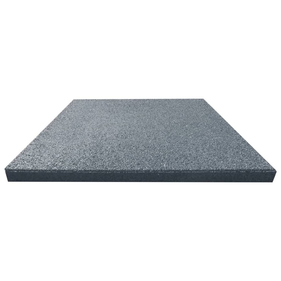 Losetas de goma protección de caídas 24 uds gris 50x50x3