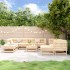 Juego de muebles de jardín 11 piezas madera maciza de