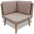 Set de muebles de jardín 4 piezas y cojines ratán PE