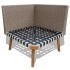 Set de muebles de jardín 4 piezas y cojines ratán PE