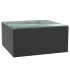 Set de muebles de jardín y cojines 7 pzas ratán sintético