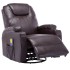 Sillón de masaje mecedora de cuero sintético