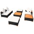 Muebles de jardín y cojines 7 piezas ratán sintético