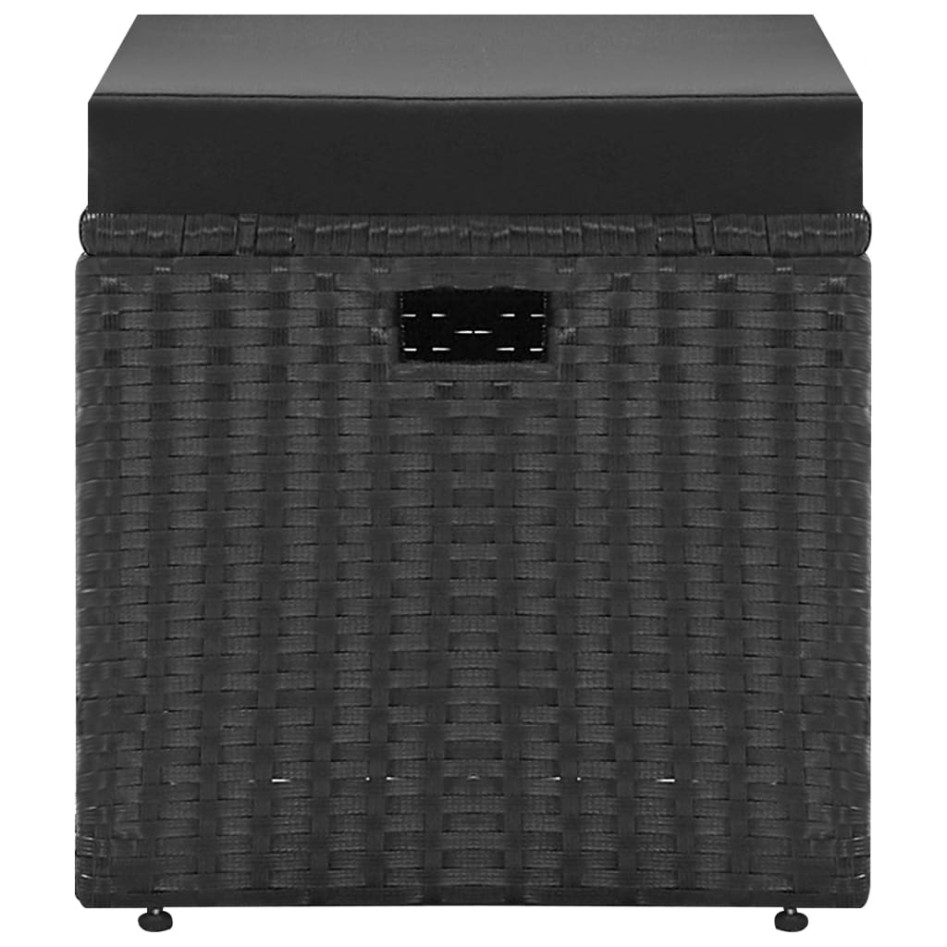 Set de muebles de jardín 4 pzas y cojines ratán sintético