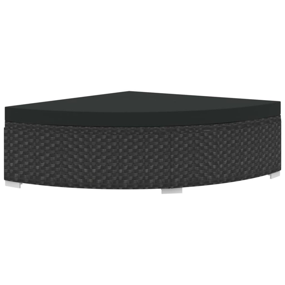 Set muebles de jardín y cojines 6 piezas ratán sintético