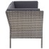 Set de muebles de jardín 8 pzas y cojines ratán sintético