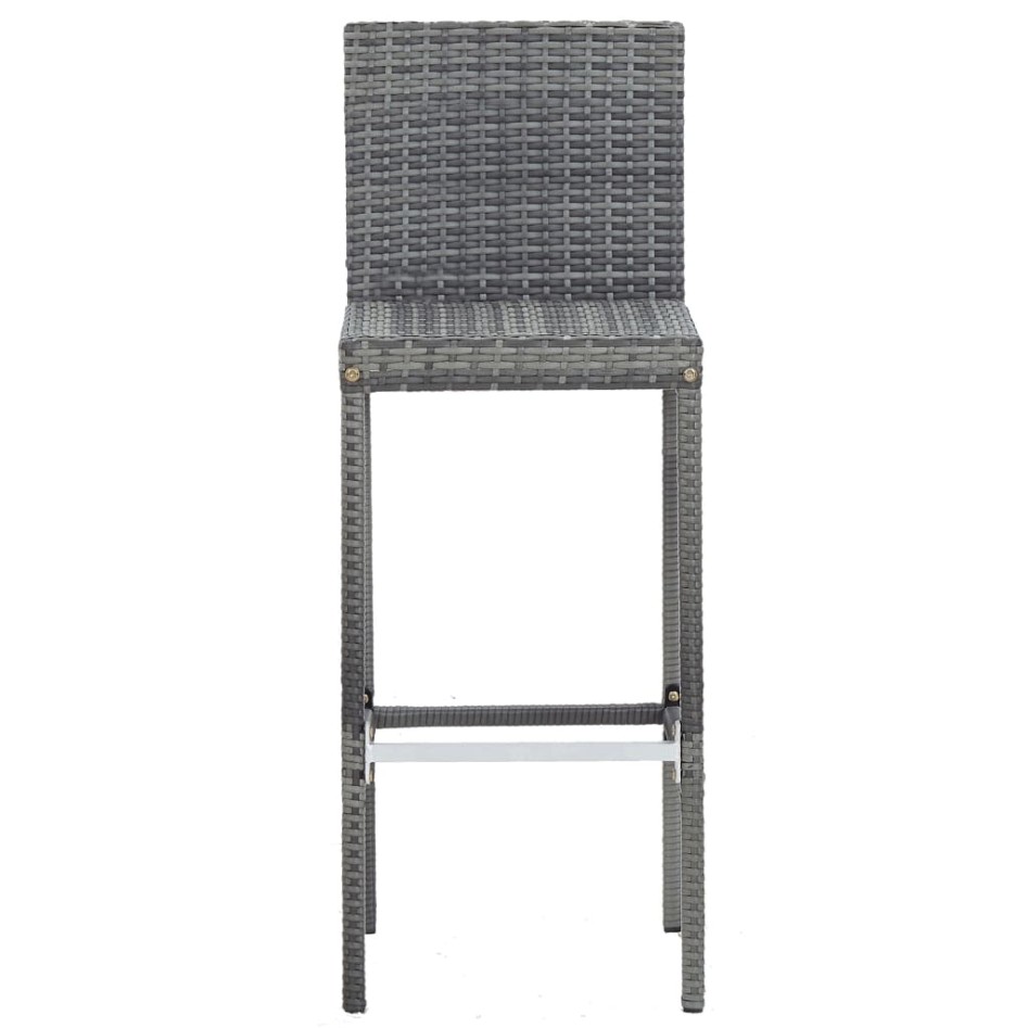 Muebles de bar jardín 5 pzas ratán sintético madera acacia