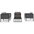 Muebles jde ardín 5 pzas y cojines ratán sintético