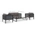 Muebles jde ardín 5 pzas y cojines ratán sintético