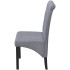 Sillas de comedor 6 unidades tela gris