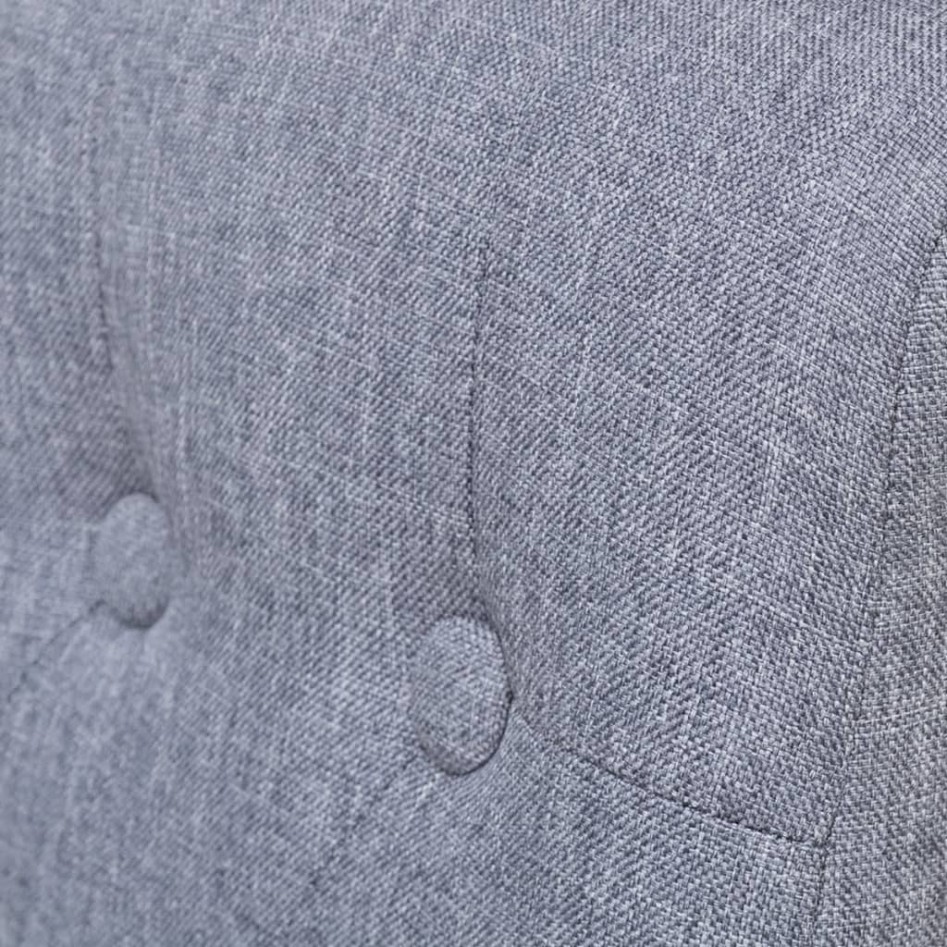 Sillas de comedor 6 unidades tela gris