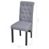 Sillas de comedor 6 unidades tela gris