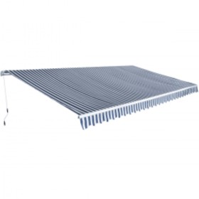 Toldo plegable de operación manual 600 cm azul y