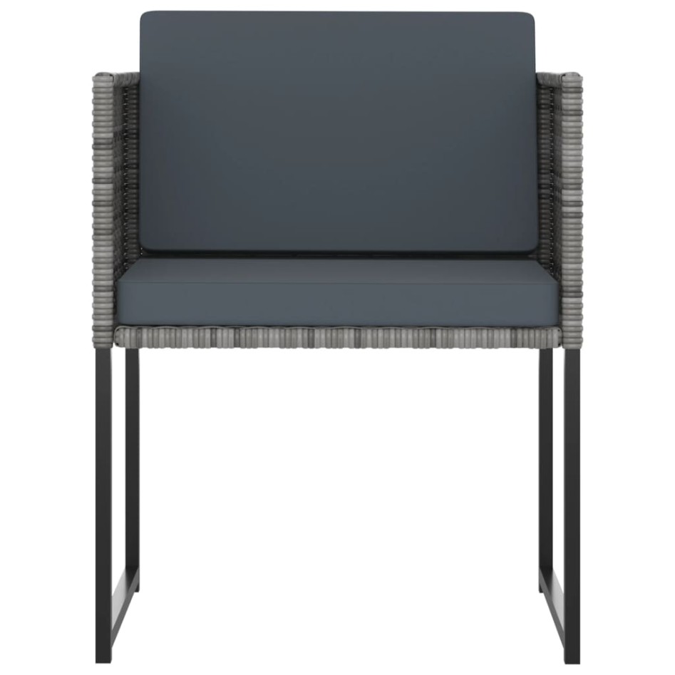 Set de muebles jardín 9 pzas con cojines ratán sintético